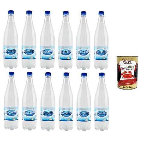 Rocchetta Kohlensäurehaltiges Wasser Rocchetta La Chic Natürliches Wasser 12x1 lt Kohlensäurehaltiges Wasser italienisch Original 8032804040014