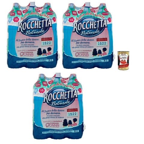 Rocchetta Stilles Wasser Rocchetta Acqua Minerale Naturale,Natürliches Mineralwasser Einweg PET Flasche 1,5 Lt + Stilles Wasser italienisch Original 8009245001010