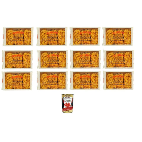 Rummo Fettuccine Nudeln & Pasta Rummo Fettuccine All'uovo Pasta mit ei Eierpaste - 12x250 g italienisch Original + kostenlos polpa 500 g 8032804040014