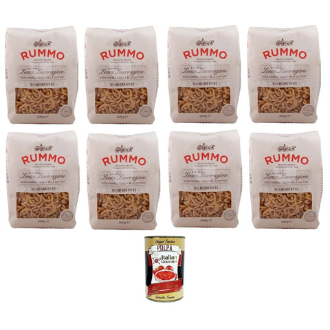 Rummo Instant-Pasta Rummo Gramigna N°98 Pasta Lenta Lavorazione Teigwaren aus Hartweizengrieß Bronze Zeichnung 8x 500gr italienisch Original 0