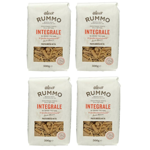 Rummo Internationale Nudeln Rummo 4er-Pack Rummo Pasta Mista Integrale N°74 Vollkornnudeln Nudeln Vollkorn Italienische Pasta 500 g italienisch Original 8008343700740
