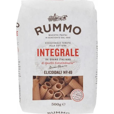 Rummo Pasta Integrale Elicoidali N° 49, Vollkornnudeln Nudeln Vollkorn Italienische Pasta 5x 500g Original italienisch inkl. Italian Gourmet Polpa 400g