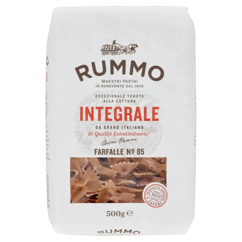 Rummo Pasta Integrale Farfalle N° 85, Vollkornnudeln Nudeln Vollkorn Italienische Pasta 10x 500 g italienisch Original