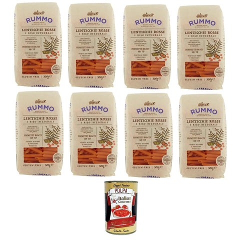 Rummo Koch- & Backzutaten Rummo Pennette Rigate N°70 Glutenfreie Pasta mit Linsen und braunem Reis 8x 300 gr Koch- & Backzutaten italienisch Original 8008343812702