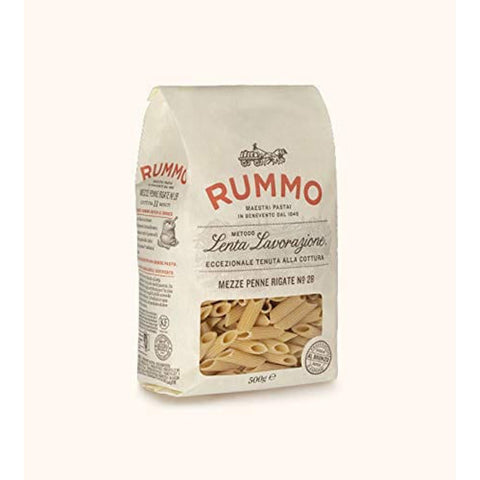 Rummo Kurze Pasta Rummo Mezze Penne Rigate n.28 Bronze Gezeichnete 16 Packungen mit 500 g Kurze Pasta italienisch Original