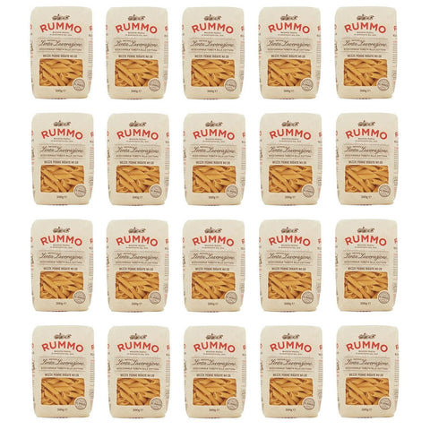 Rummo Mezze Penne Rigate N°28 Pasta Lenta Lavorazione Teigwaren aus Hartweizengrieß Bronze Zeichnung 20x500g Original italienisch