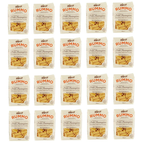 Rummo Mezzi Rigatoni N°51 Pasta Lenta Lavorazione Teigwaren aus Hartweizengrieß Bronze Zeichnung 20x500g Original italienisch