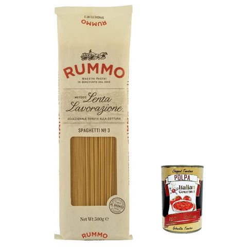 Rummo Spaghetti N. 3 Hartweizengrieß Pasta Italienische Nudeln 500 g Packung Längliche Pasta italienisch Original