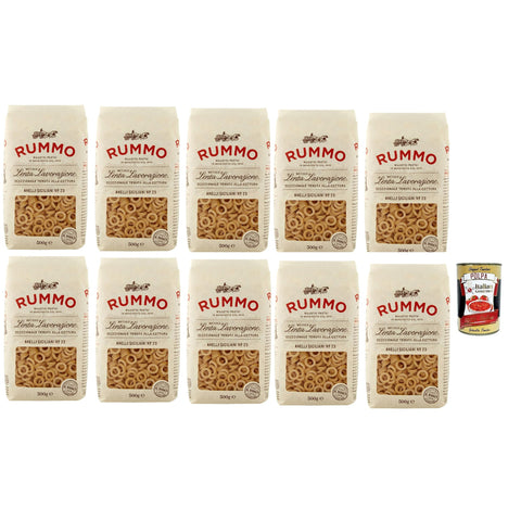 Rummo Anelli siciliani N°23 Pasta Lenta Lavorazione Teigwaren aus Hartweizengrieß Bronze Zeichnung 500 g italienisch Original