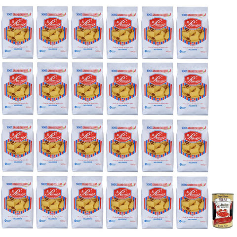 Russo Millerighe N°26 Hartweizengrieß Pasta,100% Italienischer Weizen,500 g Packung Nudeln & Pasta italienisch Original