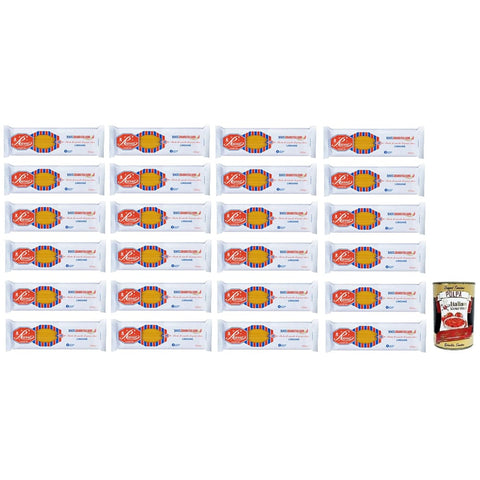 Russo Nudeln & Pasta Russo Linguine N°80 Hartweizengrieß Pasta,100% Italienischer Weizen,500g-Packung 24x Original italienisch inkl. Italian Gourmet Polpa di Pomodoro 400g Dose 8000139923326