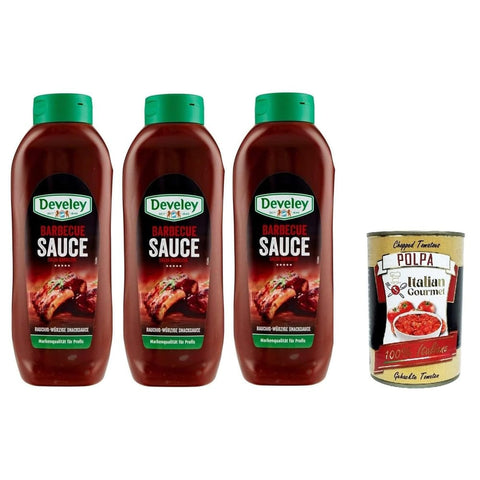 Salsa Barbecue Salsas Salsa Barbecue Top Down Barbecue-Sauce 3x875 ml italienisch Original + kostenlos polpa 400 g 8032804040014