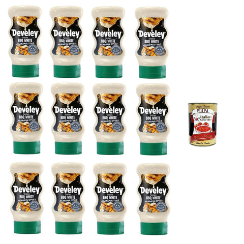 Salsa BBQ WHITE Koch- & Backzutaten Salsa BBQ WHITE Alabama Style WEISSE BBQ-Sauce Cremig und würzig mit schwarzem Pfeffer 12x 250gr Original italienisch inkl. Italian Gourmet Polpa 400g 8032804040014