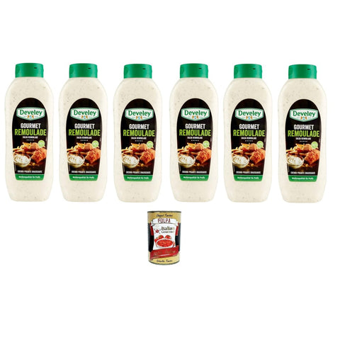 Salsa Gourmet Remoulade Salsas Salsa Gourmet Remoulade Con Cetrioli squeeze mit Gurken 6x 875ml Original italienisch inkl. Italian Gourmet Polpa 400g 8032804040014