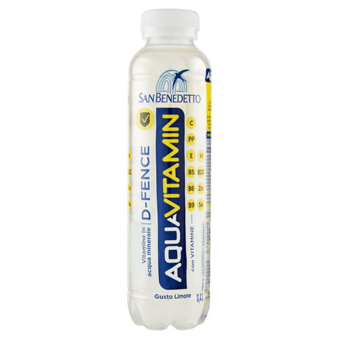 San Benedetto Aromatisiertes Wasser San Benedetto Aquavitamin D-Fence wasser mit Lemon PET Flasche 40cl 24x Original italienisch 8001620015407