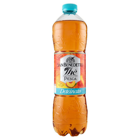 San Benedetto the deteinato pesca PET 1,5 lt der entkoffeinierte Pfirsich alkoholfreies Getränk erfrischendes Getränk italienisch Original