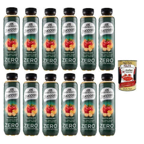 San Benedetto Succoso Zero Frutta Mix PET 12x 40 cl, PET Frucht mischung, ohne zucker Fruchtsaft saft, fruit mix juice sugar free italienisch Original