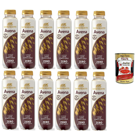 San Benedetto Avena Al gusto di Caffè e Nocciola Haferflocken mit Kaffee und Haselnussgeschmack 12x 40 cl italienisch Original