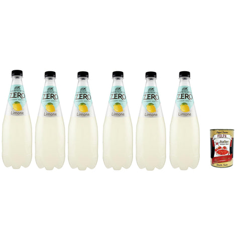San Benedetto Limone Zero PET ohne Zucker 12x0 Zitrone zero Limonade orange ohne Zucker lemon soft drink sugarfree 75 l italienisch Original Pastasauce + kostenlos