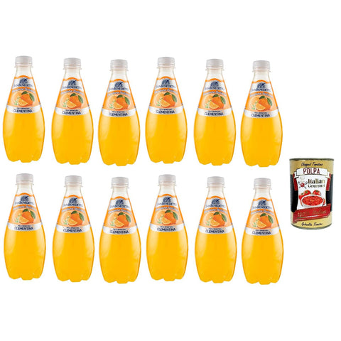 San Benedetto Prima Spremitura Clementina Passione Italiana PET 12x 40 cl Soda 100% Italienisches Getränk gasförmig Orangen Lemonade italienisch Original