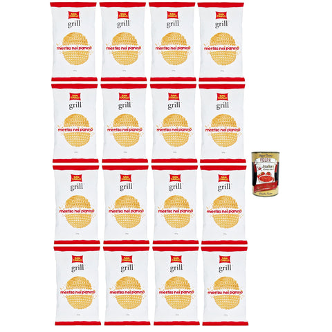 San Carlo Grill, Kartoffelchips Chips Gluten freie knusprige gesalzen (Gluten Free) Maxi Packung, 16x 150 g italienisch Original