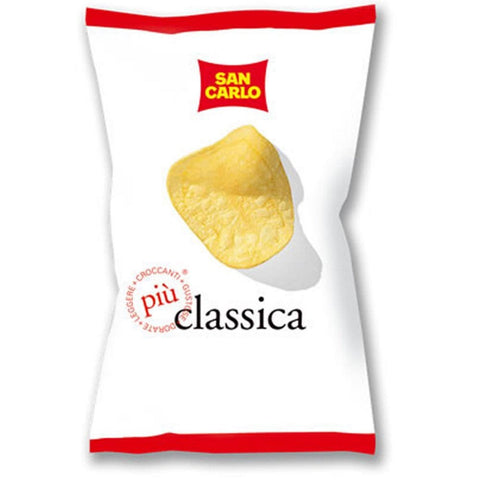 San Carlo Chips San Carlo Kartoffeln Classic Packung mit 20 Packungen à (1000060017) 50 g italienisch Original Kartoffelchips 8003130160486