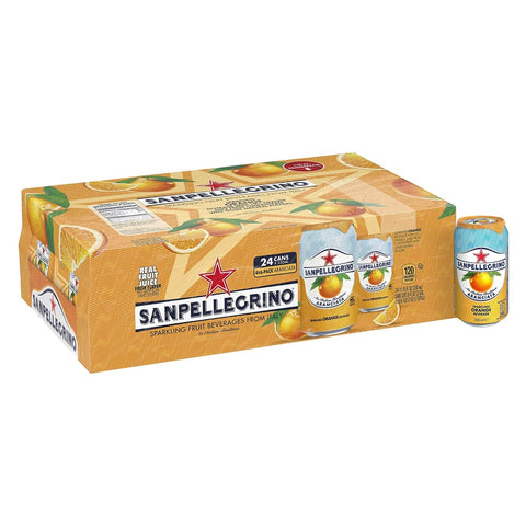 San Pellegrino Cola & Limonade San Pellegrino Sanpellgrino Sparkling Fruit Getränke, Aranciata/Orange (insgesamt 24 Stück) Original italienisch 41508300926