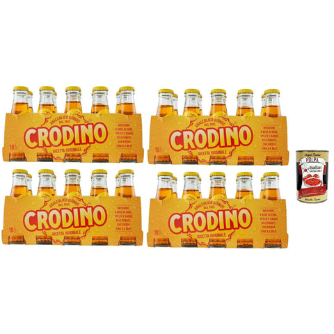 San Pellegrino Crodino aperitivo biondo, 40x 100 ml, alkoholfreier Aperitif bitter, Italienischer nicht alkoholischer Aperitif bereit zu trinken italienisch Original