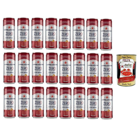 San Pellegrino Mischgetränke & Cocktails San Pellegrino cocktail zero Ingwer Zero dosen ohne Zucker 33cl Aperitivo Softdrink ohne Alkohol ohne Zucker 24x Original italienisch inkl. Italian Gourmet Polpa 400g 8002270376900