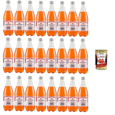 San Pellegrino Mischgetränke & Cocktails San Pellegrino Cocktail zero Ingwer Zero PET ohne Zucker 0,75l Aperitivo Softdrink ohne Alkohol ohne Zucker 24x Original italienisch inkl. Italian Gourmet Polpa 400g 8002270066771
