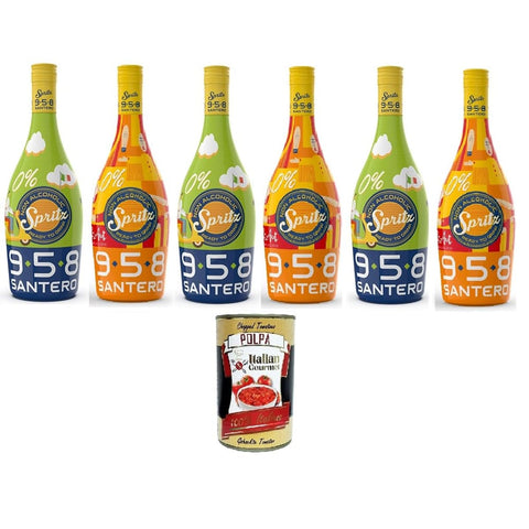 Santero Mischgetränke & Cocktails Santero 958 Spritz 0% Alkoholfrei 6x 750ml Original italienisch inkl. Italian Gourmet Polpa 400g 8004385037967