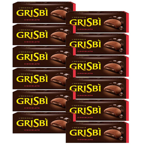 Matilde Vicenzi Grisbi Cioccolato - Italienisches Biskuitgebäck mit Schokoladenfüllung x 12 Pakete 150g Original italienisch
