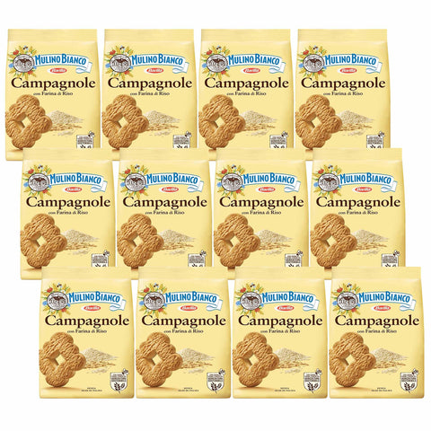 Mulino Bianco Campagnole Mürbeteigkekse mit Reismehl 1x700g Original italienisch