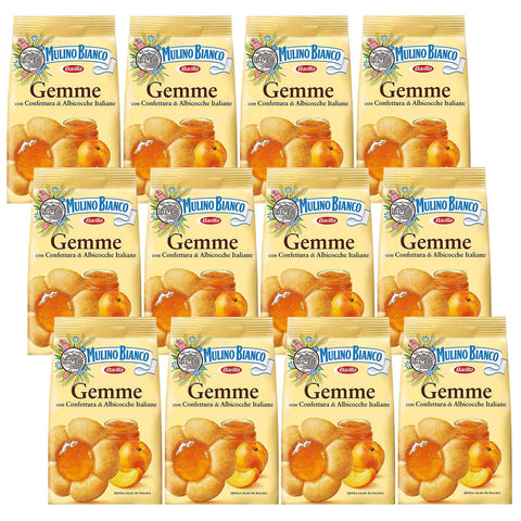 Mulino Bianco Gemme - Mürbeteig mit Aprikosenfüllung 200g (Gemme, x12) Original italienisch
