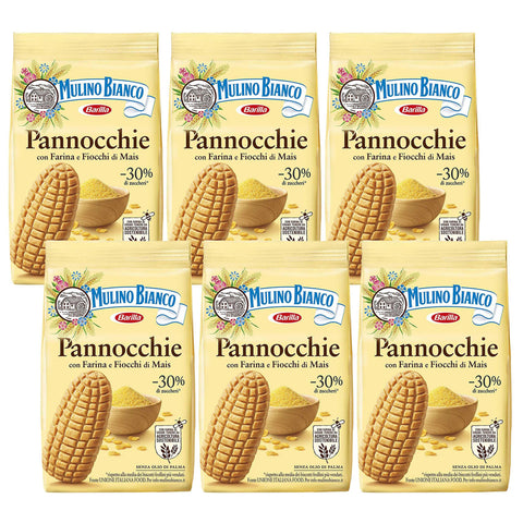 Mulino Bianco Pannocchie Knusprige Maiskekse 350 g x 6 Pakete italienisch Original