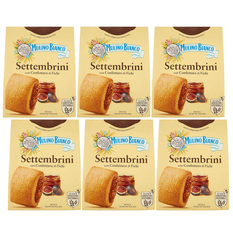 Mulino Bianco Settembrini Italienische Mürbekekse mit Feigenkonfitüre 300 g (Settembrini, x6) italienisch Original