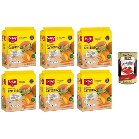 Schar Carrotinis senza lattosio Schar Carrotini ist laktosefrei 6x200 g italienisch Original Pastasauce + kostenlos polpa 400 g