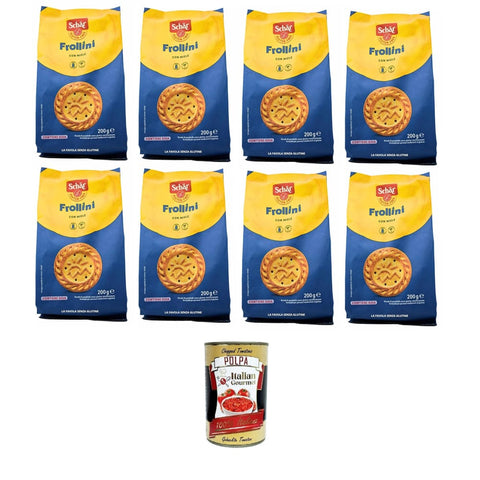 Schar Frollini Cupcakes Schar Frollini senza lattosio con Miele Laktosefreie Kekse mit Honig 8x200 g italienisch Original + kostenlos polpa 400 g 8032804040014