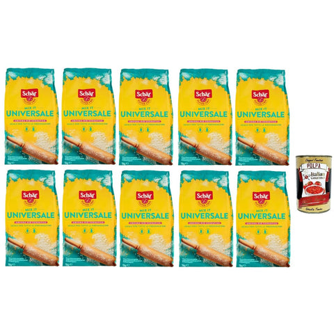 Schar Koch- & Backzutaten Schar Schär Mix It Universale, Schar gluten free flour, Gluten -freies Mehl, 10x 1 Kg Original italienisch inkl. Italian Gourmet Polpa 400g 8008698034996