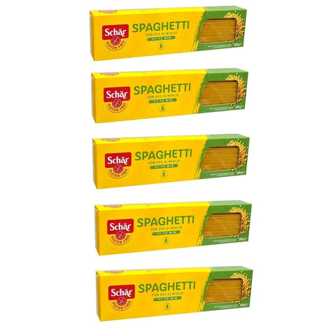 Schar Kurze Pasta Schar SCHÄR Senza Glutine Spaghetti Glutenfrei Pasta mit 20% Hirse 500g 5x Original italienisch 8008698005774