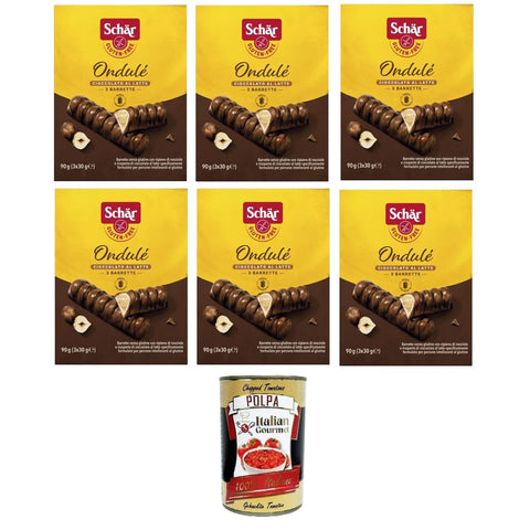 Schar Müsliriegel Schar Ondulè Riegel mit Haselnussfüllung überzogen mit Milchschokolade 6x90gr italienisch Original 8032804040014