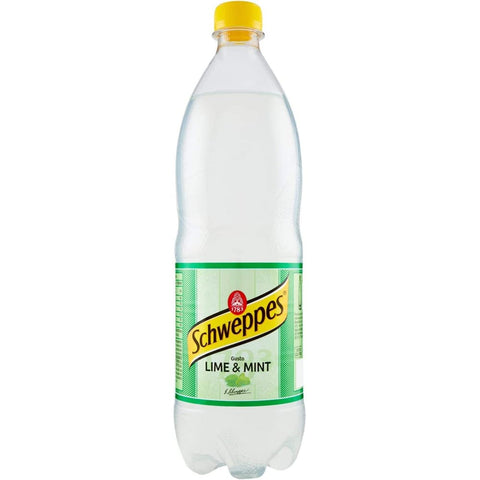 Schweppes Limonade Schweppes Lime & Mint kohlensäurehaltiges Getränk mit Limettensaft PET 1Lt 6x Original italienisch 8014396003509