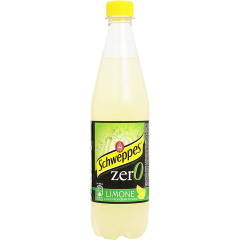 Schweppes Limonade Schweppes limone Zero Zitrone Lemonade ohne zucker PET 0,6 Lt erfrischend 6x Original italienisch 8014396003257