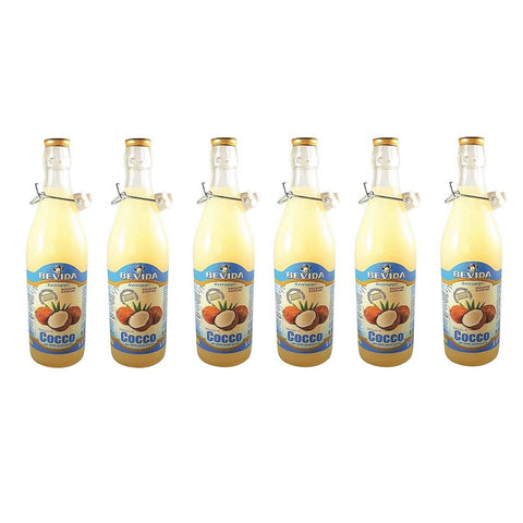 Sciroppi Bevida Sciroppo di Cocco Kokossirup Sirup Glasflasche 1Lt Ideal für Getränke, Eis und Matsch 6x Original italienisch