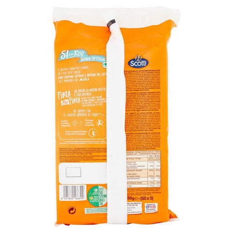 9x MHD 03/08/2026 Scotti Riso Scotti Si con Riso Cornetti integrali con miele Laktosefreie Ballaststoffe plus Ballaststoff Vollkorn Croissant mit Honig 250g italienisch Original