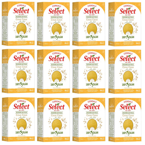 Select Cous Cous 100% italienischer Hartweizengrieß in 5 Minuten Fertig Packung 12x400g Original italienisch Couscous