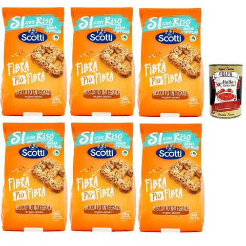 Si Snack Kuchen & Backwaren Si con Riso Biscotto integrali Kekse Vollkorn, Laktose freie und palmenfreie Kekse, Lactose free biscuits 6x 350 g italienisch Original 8032804040014