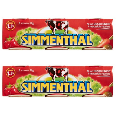 Simmenthal "Piatto Pronto di Carni Bovine in Gelatina Vegetale" Fertiger Fleischteller in Gemüsegelée 1x90g Original italienisch Feinkost
