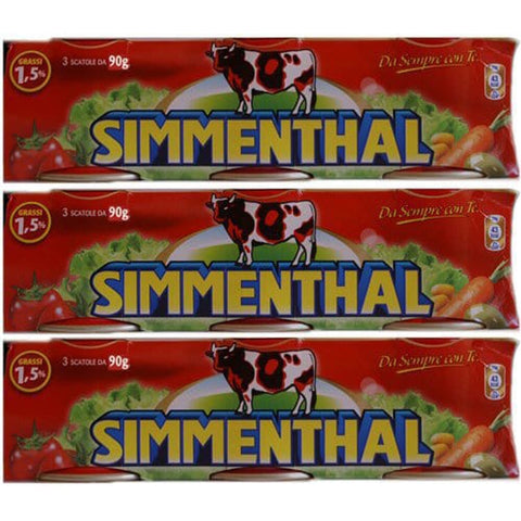 Simmenthal Fleisch, Geflügel & Wild Simmenthal 'Rindfleisch in Aspik', 90 g 9x Original italienisch 8001070000251