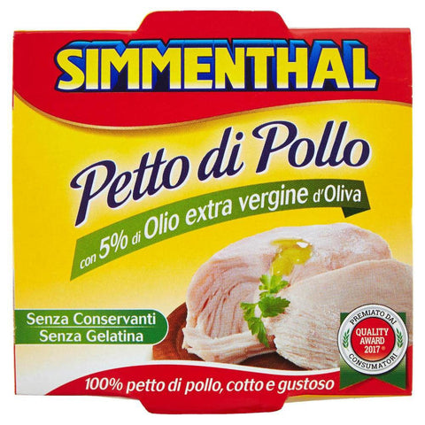 Simmenthal Oliven Simmenthal Petto di Pollo con Olio extra vergine di oliva Hähnchenbrust mit Nativem Olivenöl Gr.133 3x Original italienisch 8004030930025